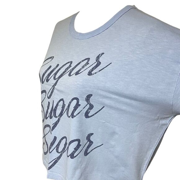 Aerie Baby Blue Sugar Cropped Graphic Boyfriend T-Shirt - XS N0499 - Picture 4 of 8